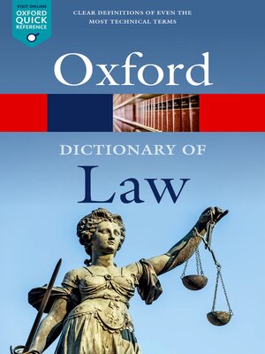 cover image of A Dictionary of Law